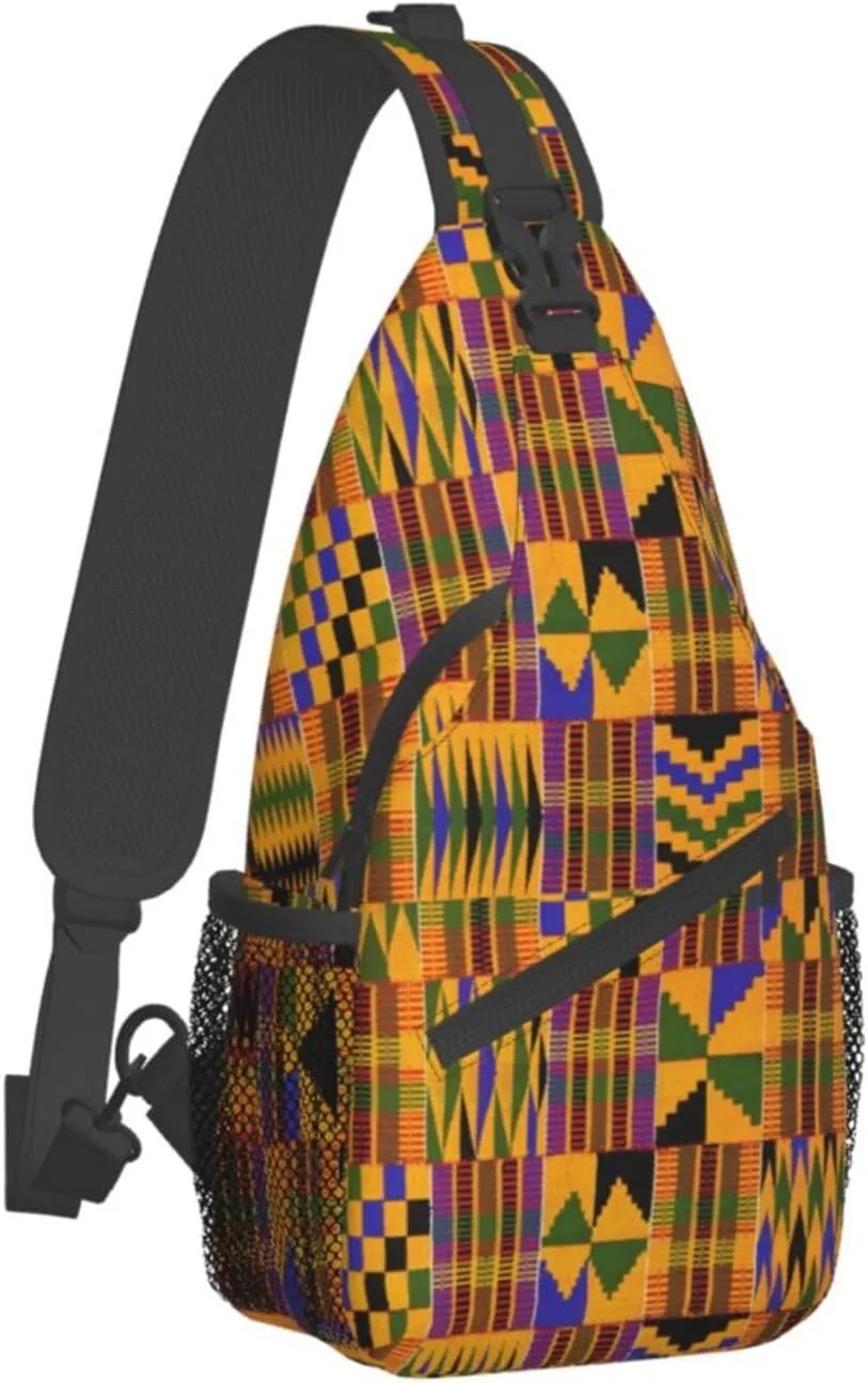 African Art Shoulder Bag African Sling Backpack Daypack Casual Backpack African Ethnic Hiking Bag Backpack Bag