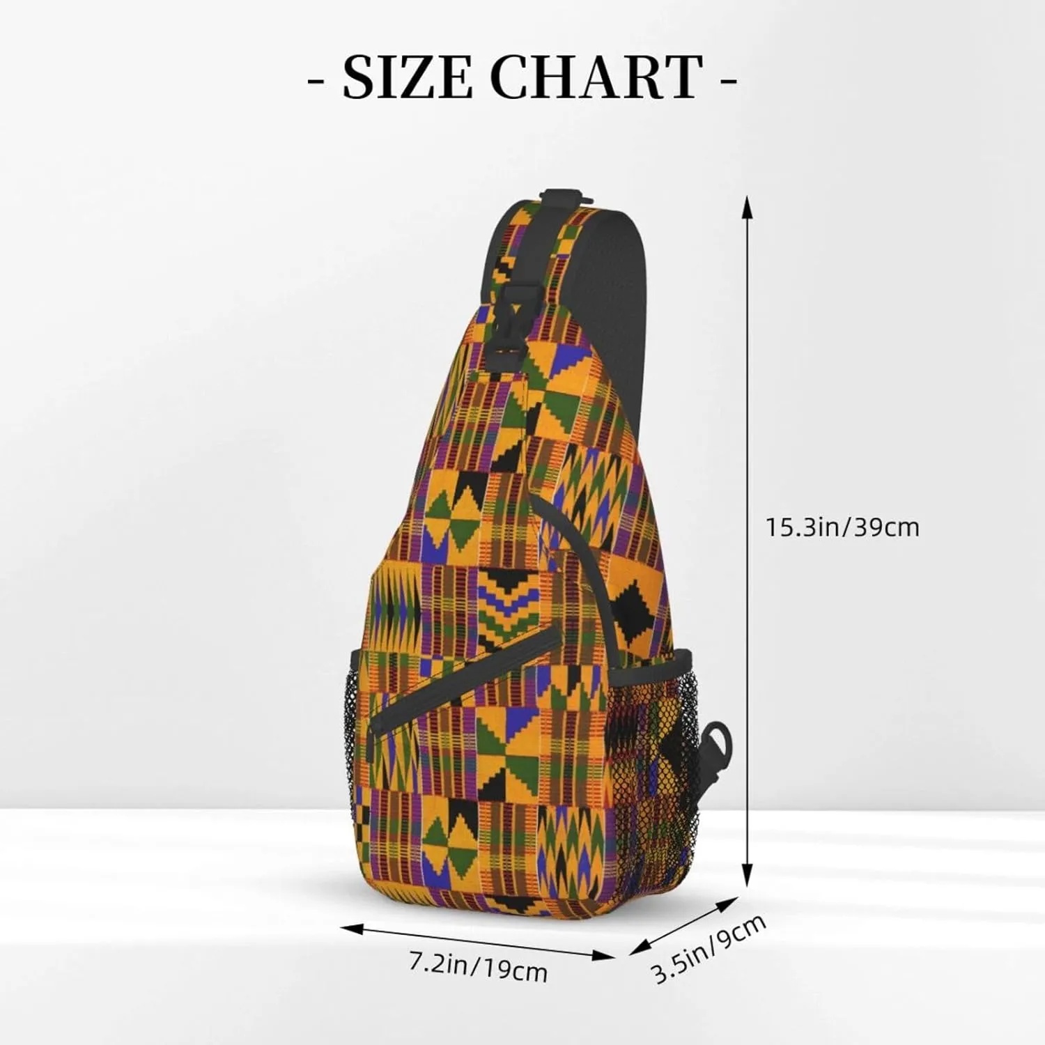 African Art Shoulder Bag African Sling Backpack Daypack Casual Backpack African Ethnic Hiking Bag Backpack Bag