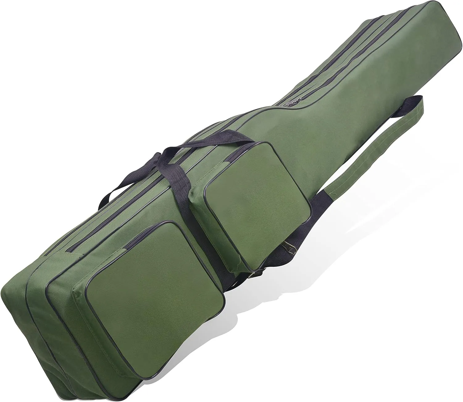 AGOOL Fishing Rod Case 4.27 ft Portable Pole Bag for Travel - Waterproof Reel Organizer Oxford Gear Bag for Saltwater Freshwater Ice Fishing Gift