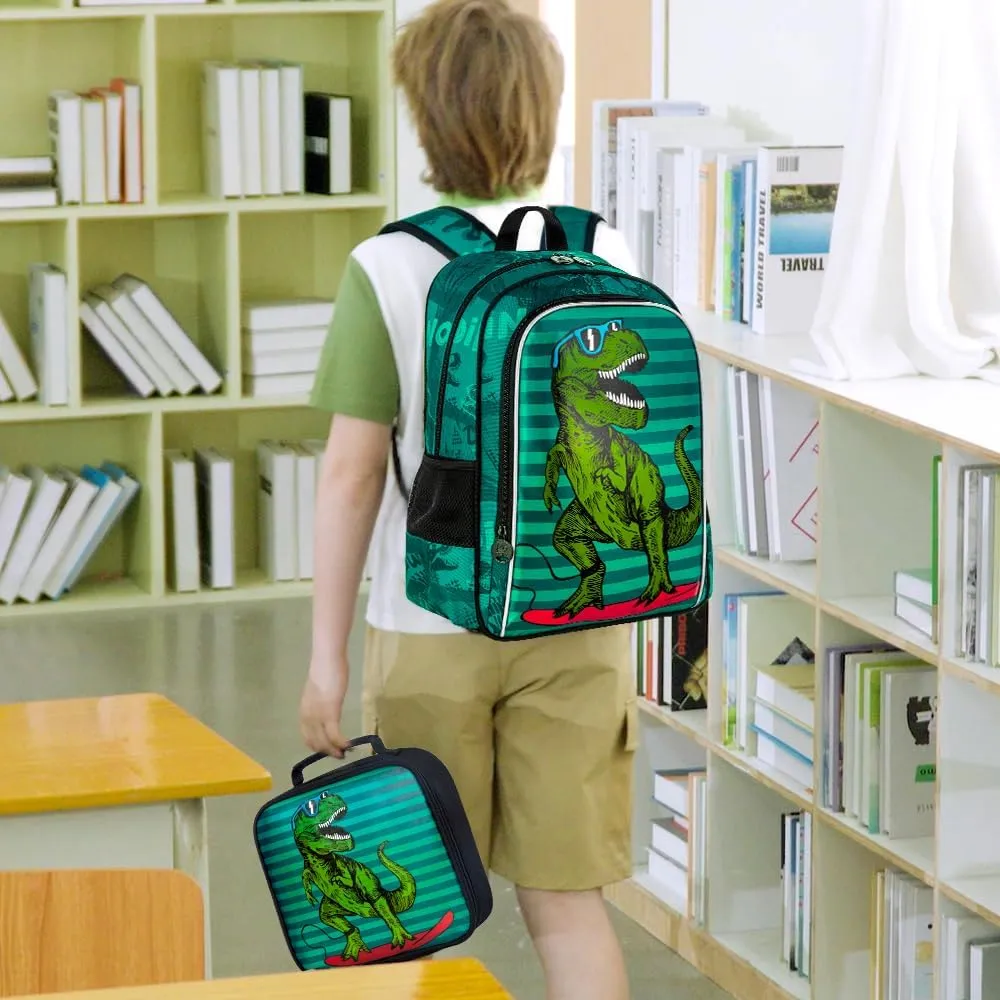 AGSDON 3PCS Backpacks for Kids, 16" Little Kid Preschool School Bookbag and Lunch Box - Unicorn/Mermaid/Flamingo/Dinosaur