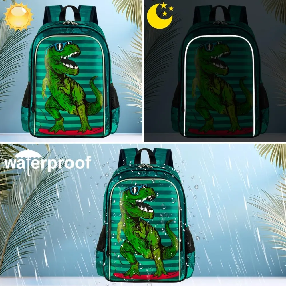 AGSDON 3PCS Backpacks for Kids, 16" Little Kid Preschool School Bookbag and Lunch Box - Unicorn/Mermaid/Flamingo/Dinosaur