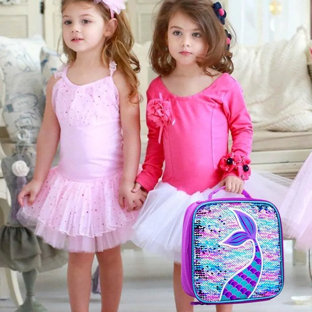 AGSDON 3PCS Backpacks for Kids, 16" Little Kid Preschool School Bookbag and Lunch Box - Unicorn/Mermaid/Flamingo/Dinosaur