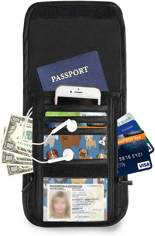 ALAZA Cute Dog And Puppy Small Crossbody Wallet Purse Cell Phone Bag Rfid Passport Holder with Credit Card Slots