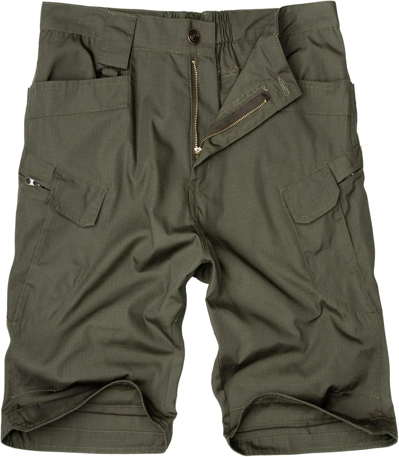 Alimens & Gentle Men's Cargo Short Elastic Waist Multi-Pocket Outdoor Military Tactical Shorts