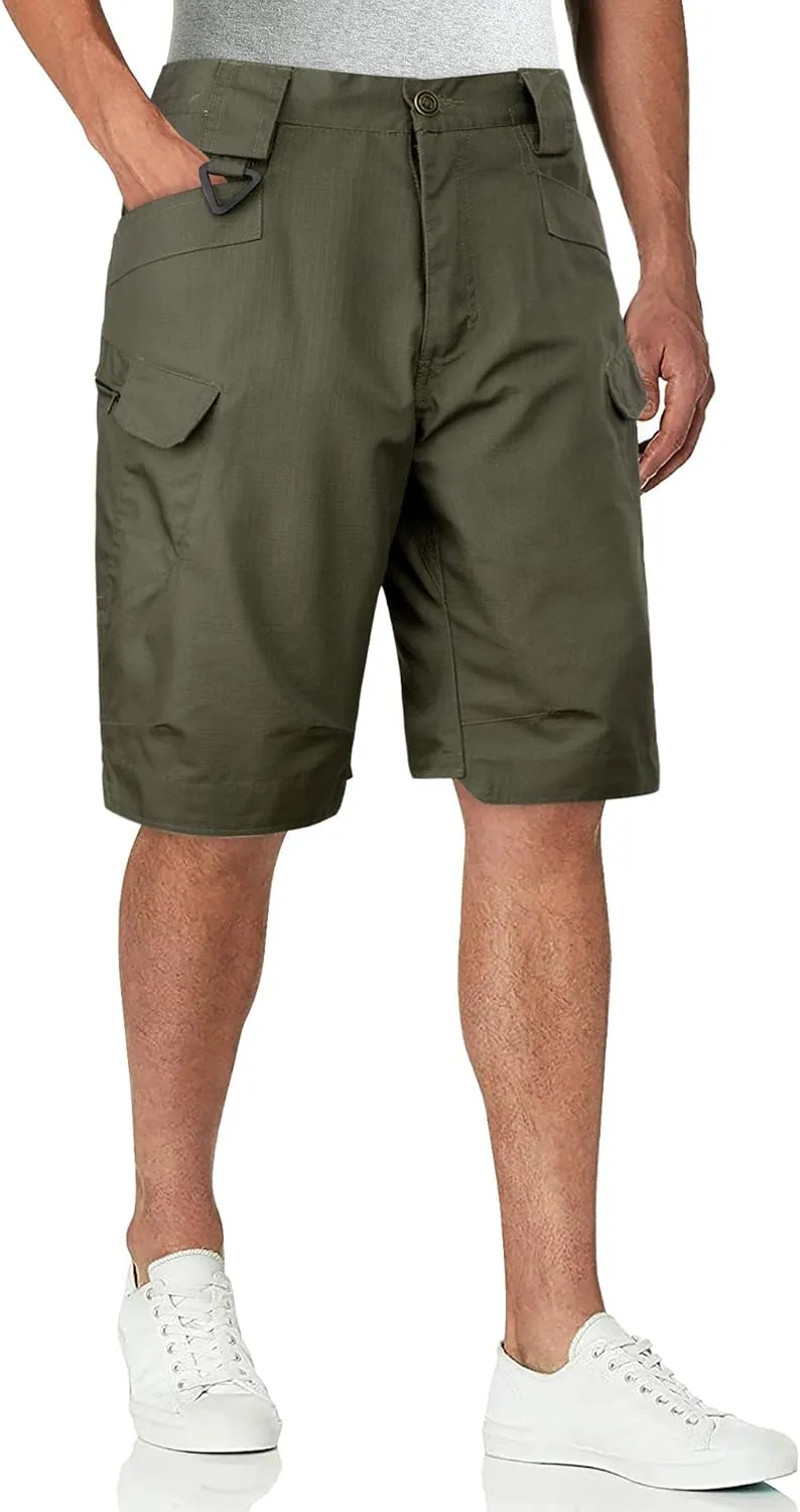 Alimens & Gentle Men's Cargo Short Elastic Waist Multi-Pocket Outdoor Military Tactical Shorts