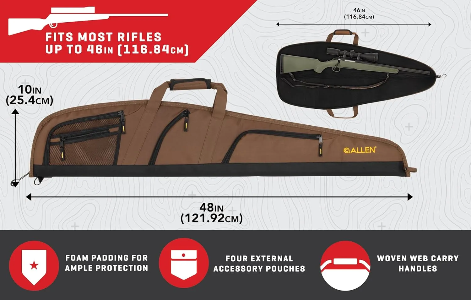 Allen Company Daytona Shotgun and Rifle Case - 46 & 52 - Inch Soft Gun Bag