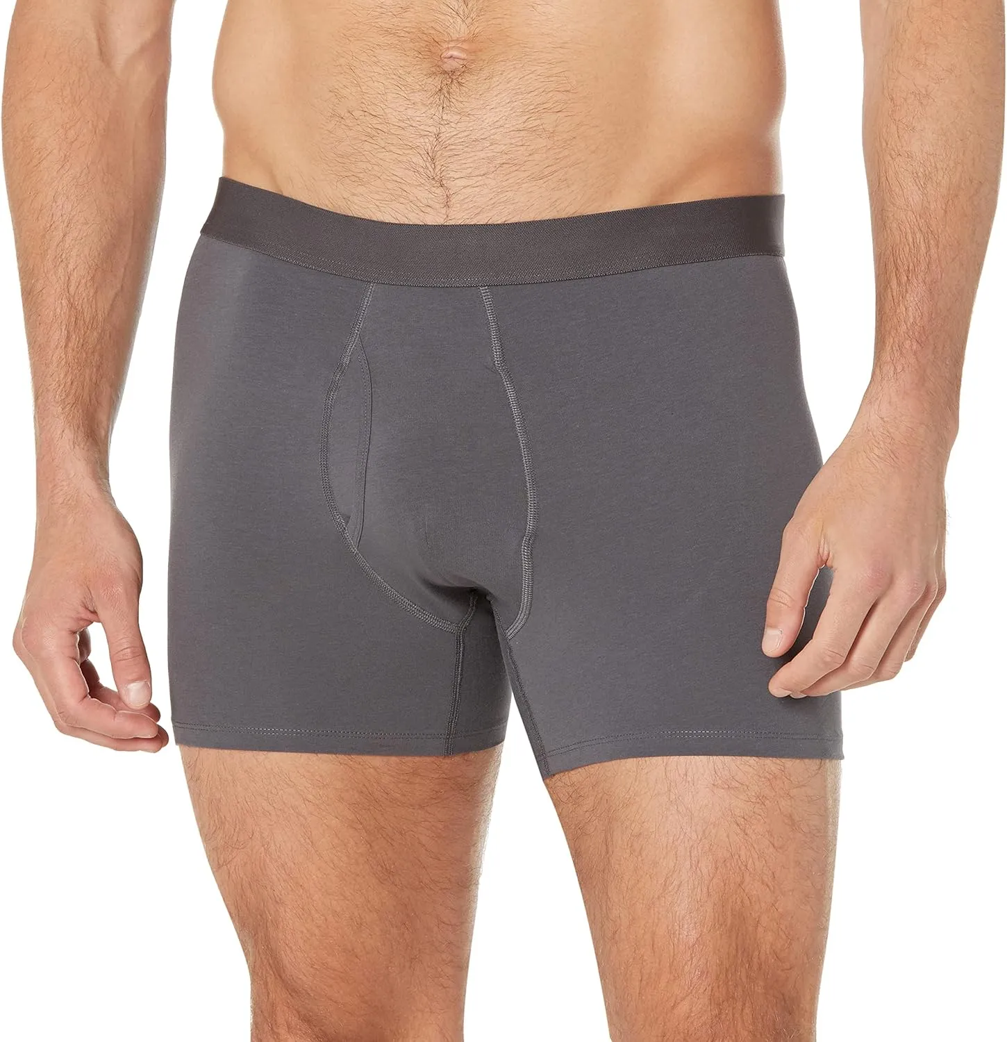 Amazon Essentials Men's Cotton Jersey Boxer Briefs (Available in Big & Tall), 5-Pack