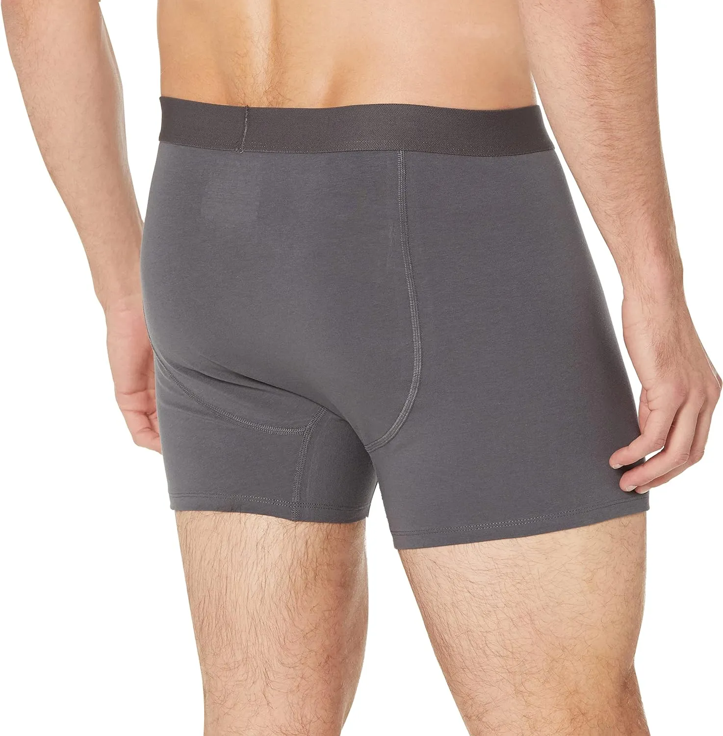 Amazon Essentials Men's Cotton Jersey Boxer Briefs (Available in Big & Tall), 5-Pack