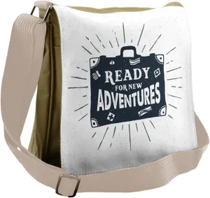 Ambesonne Adventure Messenger Bag, Ready for the Journey, Unisex Cross-body