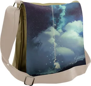 Ambesonne Christmas Messenger Bag, Handmade Symbolic Day, Unisex Cross-body