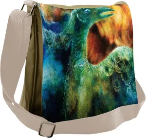 Ambesonne Colorful Messenger Bag, Mythical Phoenix Birth, Unisex Cross-body