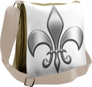 Ambesonne Medieval Messenger Bag, Lily Flower, Unisex Cross-body