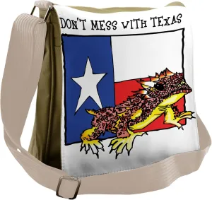 Ambesonne Reptile Messenger Bag, American Texas City, Unisex Cross-body