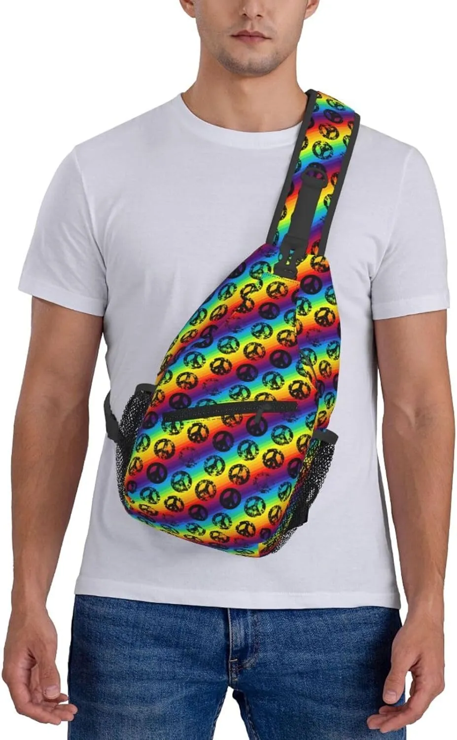 America Independence Day 1776 Crossbody Bag Adjustable Sling Bag Casual Chest Bags Travel Shoulder Backpack