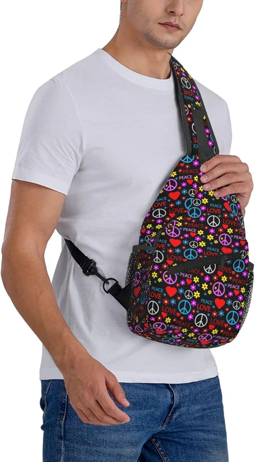 America Independence Day 1776 Crossbody Bag Adjustable Sling Bag Casual Chest Bags Travel Shoulder Backpack