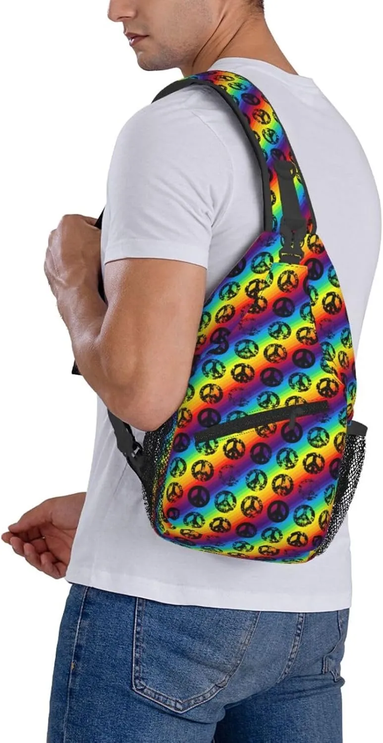 America Independence Day 1776 Crossbody Bag Adjustable Sling Bag Casual Chest Bags Travel Shoulder Backpack