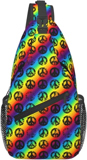 America Independence Day 1776 Crossbody Bag Adjustable Sling Bag Casual Chest Bags Travel Shoulder Backpack