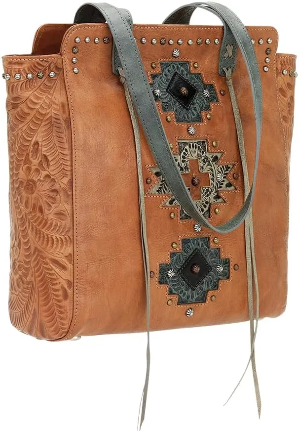 American West Leather Navajo Soul Tote for Women