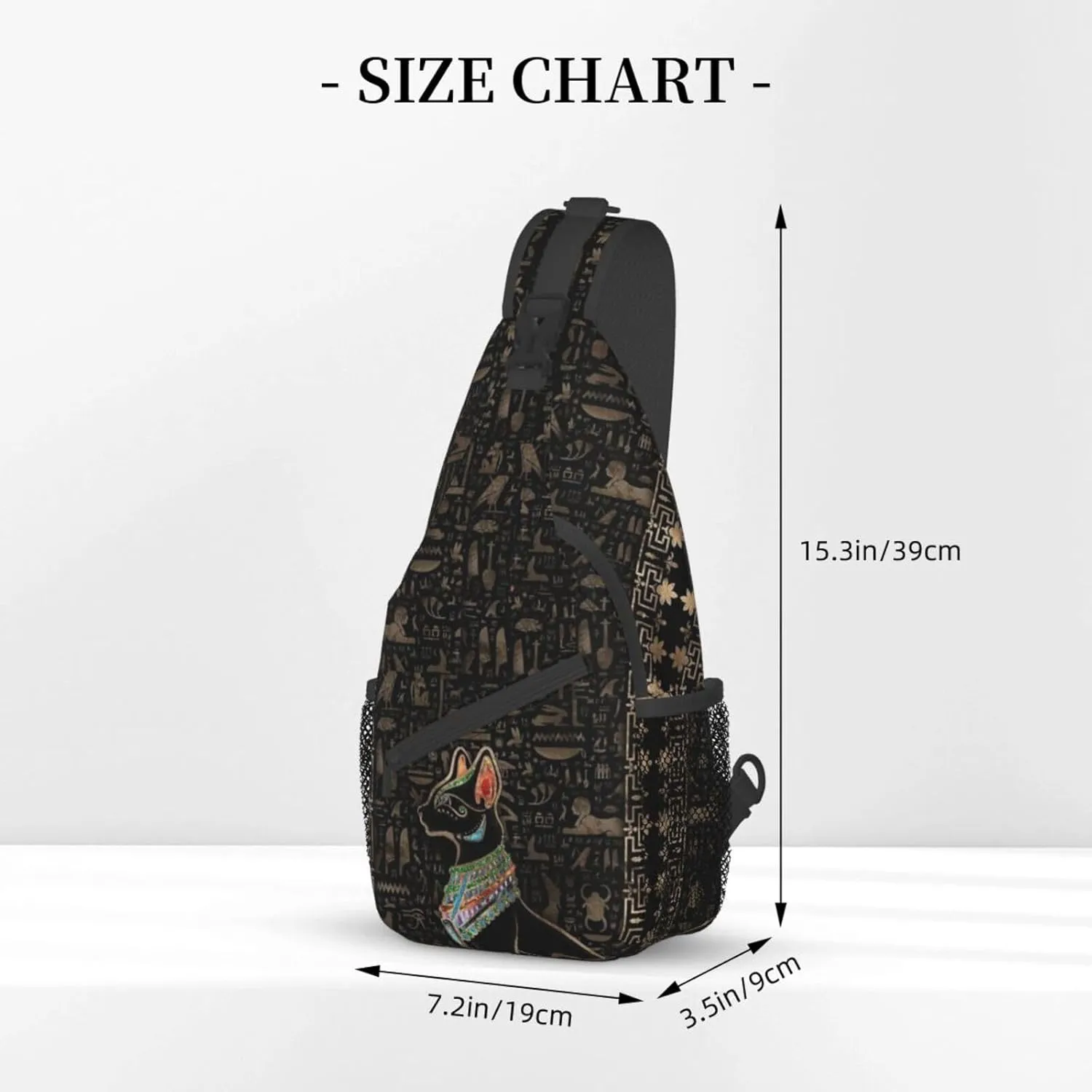 Ancient Egyptian Shoulder Bag Egypt Sling Backpack Daypack Casual Backpack Hiking Bag Hieroglyph Backpack Bag