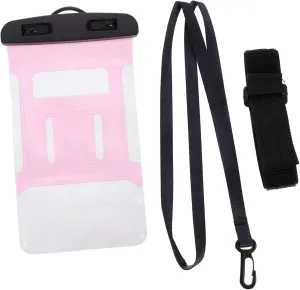 Angoily Waterproof Phone Bag 3pcs Diving Case Adjustable Armband for Divers and Outdoor Enthusiasts Pink