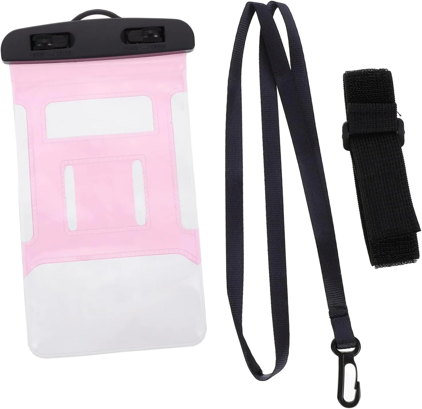 Angoily Waterproof Phone Bag 3pcs Diving Case Adjustable Armband for Divers and Outdoor Enthusiasts Pink