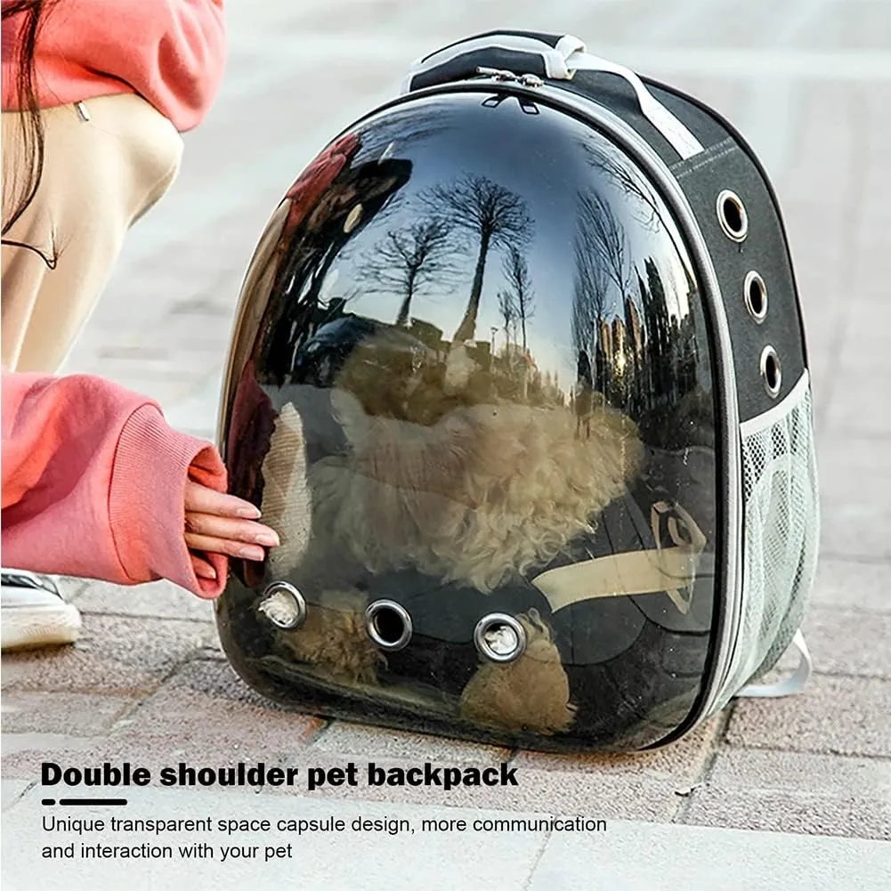 Animal Carrier Backpacks,Transparent Space Capsule Bubble Pet Backpack Bag for Small Dogs Cats Airline Approved Travel Carrier