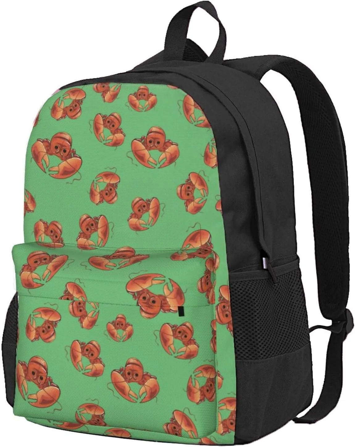 Animal of Crayfish Pattern Backpack for Women Men Worker Teacher Business Travel Backpacks Shoulders Bag Daypack Bookbag with Mesh Pockets