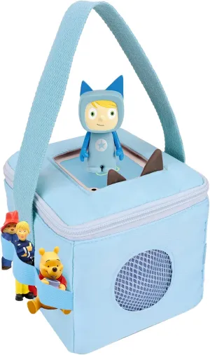Annmore Carrying Case for Toniebox and Tonies Characters, Blue Tote Bag for Creative Tonies Figures, Kids Bag for Tonies Box Starter Set, Boys and Girls Christmas Birthday Gift