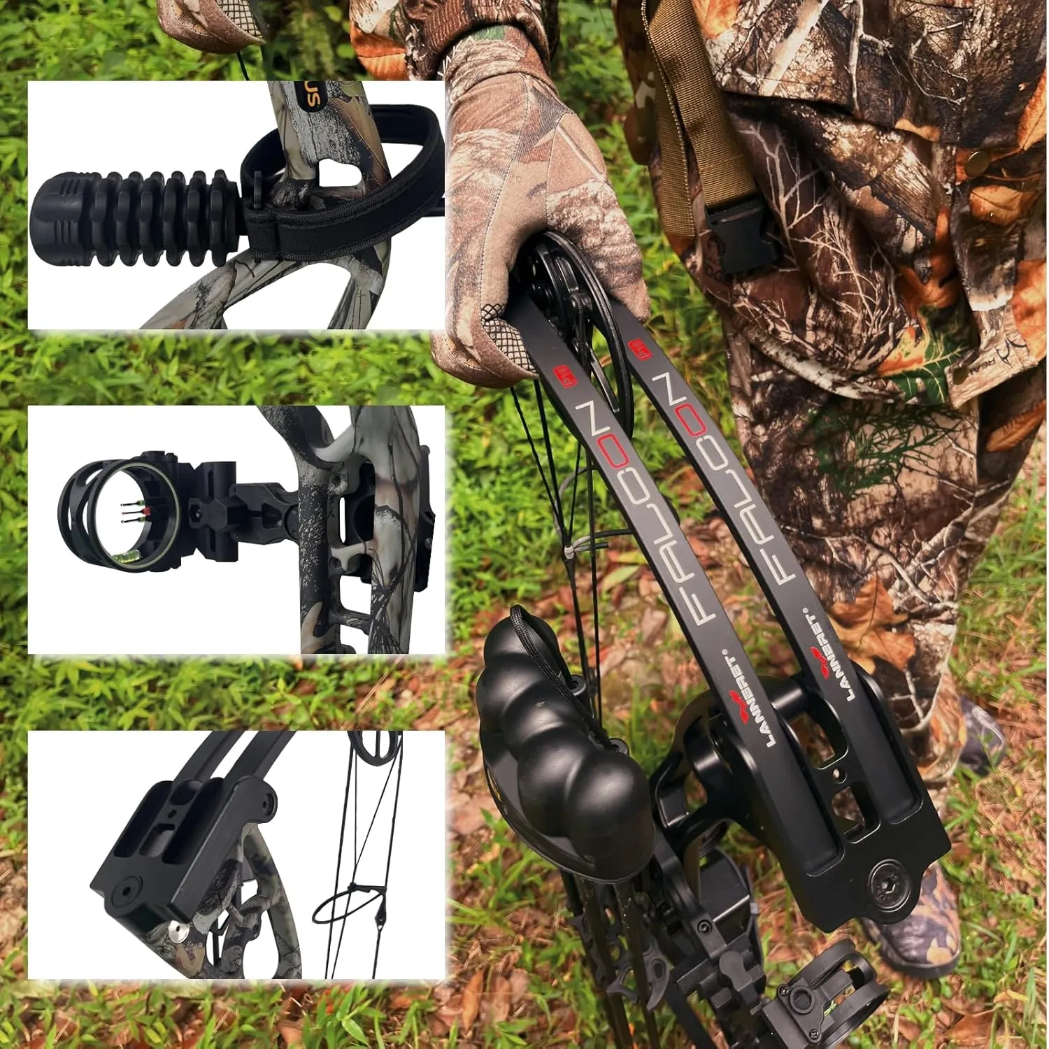 Archery Compounnd Bow Set Fully Adjustable for Adults and Teens,25.4"-32" Draw Length,30-70LBS Draw Weight,Up to 320 FPS,Limbs Made in USA 2025 New
