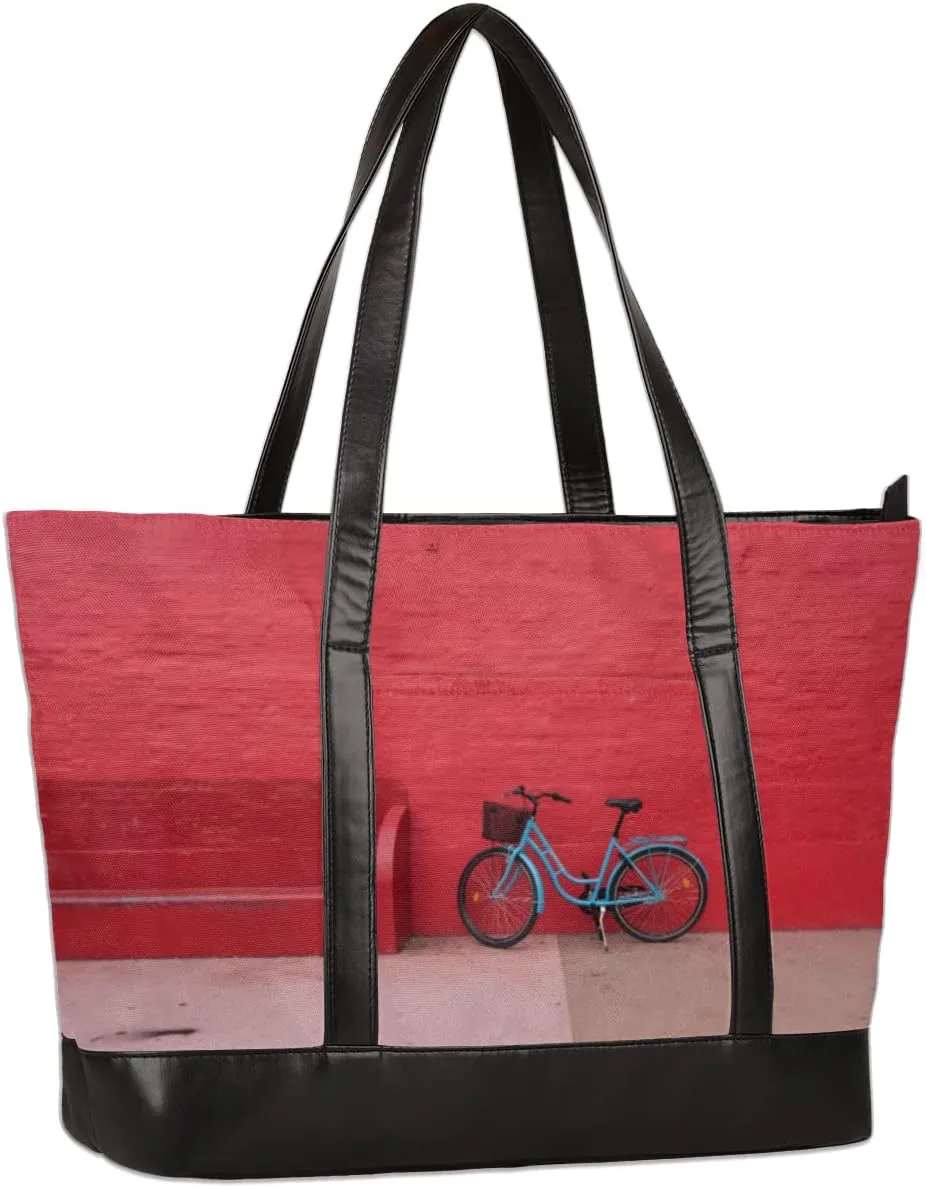 Artistic Sense Versatile Tote Bag for Women - Large Capacity, Multiple Pockets, Zipper Closure, Stylish and Durable Design