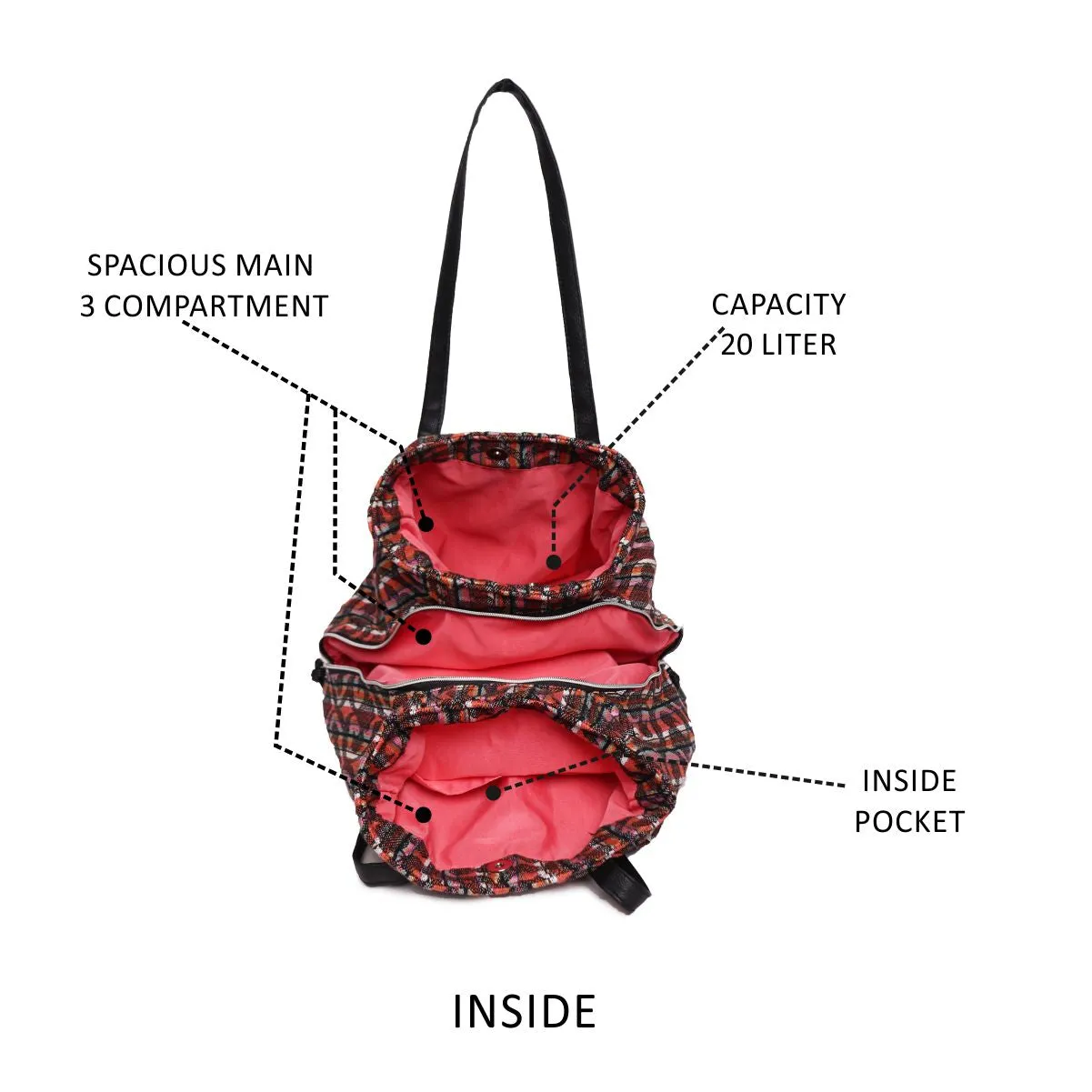 Astrid 3 Compartment Women Tote Bag