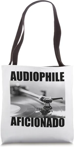 Audiophile Aficionado a Vinyl Record Album Sound Tote Bag