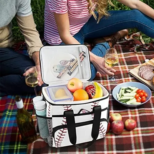 AUUXVA Cooler Bag Large Camping Cooler Tote Lunch Cooler Bag Leakproof Insulated Waterproof Lunch Box