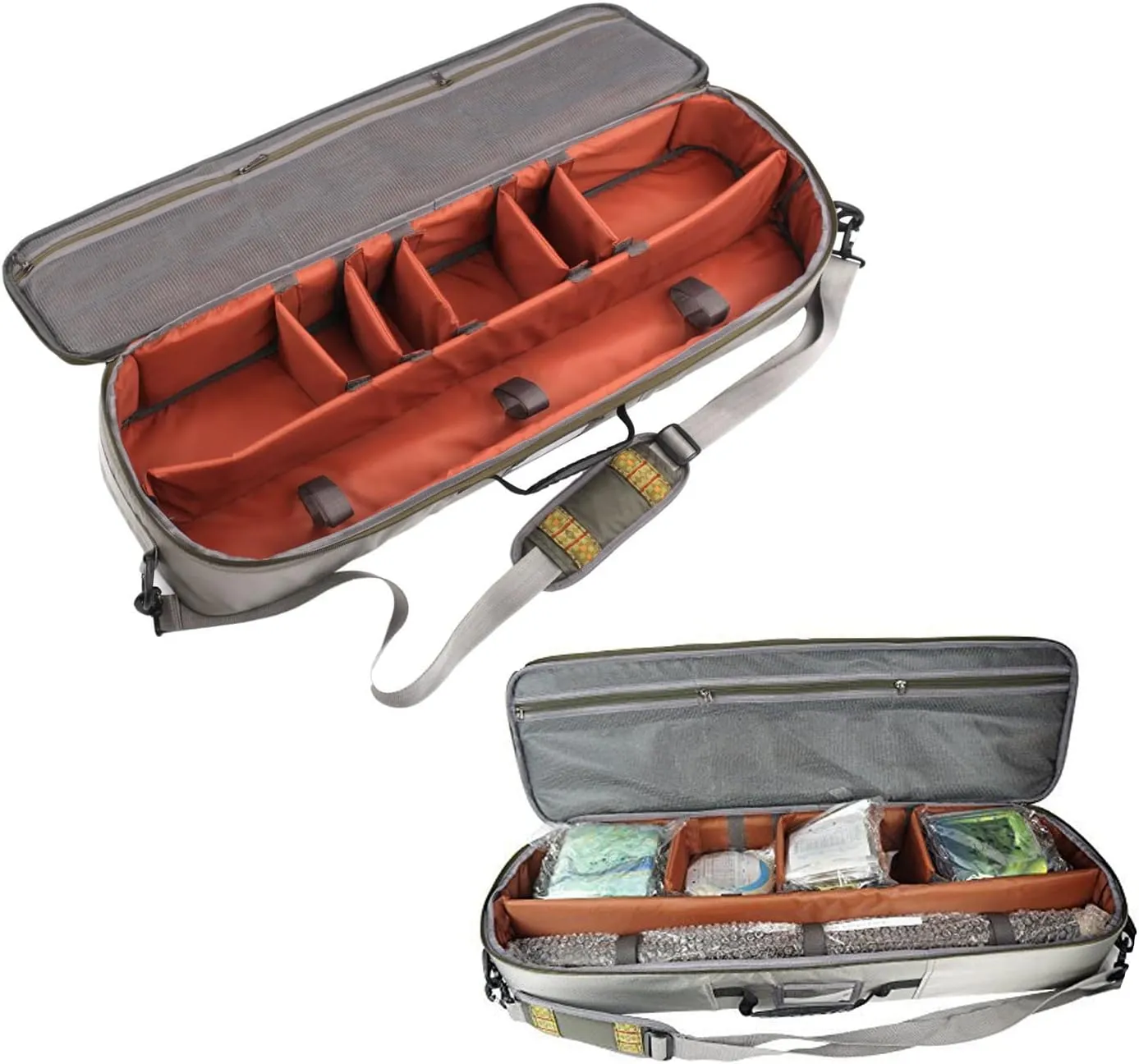 Aventik Multi-Function Fishing Rod&Gear Case All in One Easy Carry Super Light Weight Compartment Adjustable(Fly Rod and Reel case)