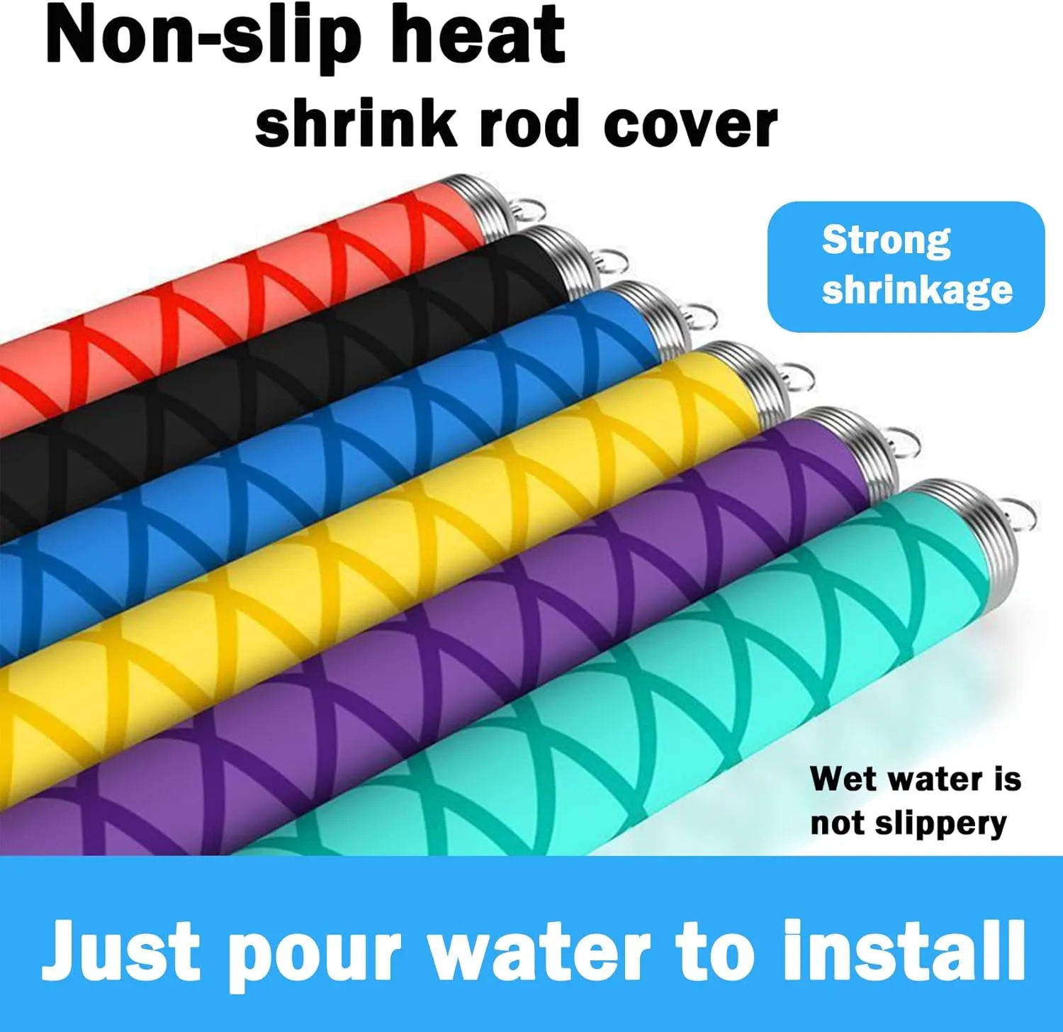 Aventik X-Tube Heat Shrink Wrap Tubing for Fishing Rod Grips with Non Slip Waterproof and Insulation 40 Inch Lengths Durable Repair