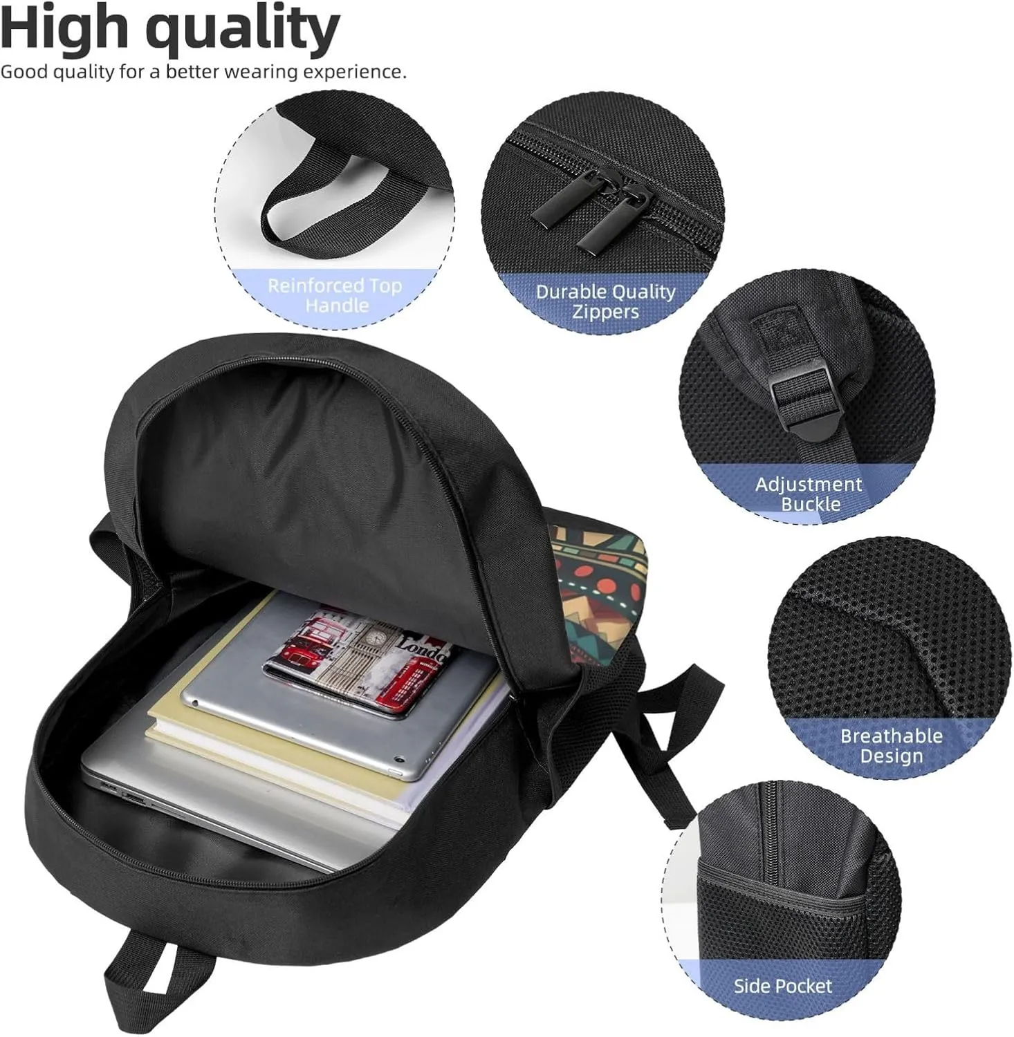 Backpack for Women Men Lightweight Casual Travel Daypack Native American Laptop Backpack Cute Work Bag