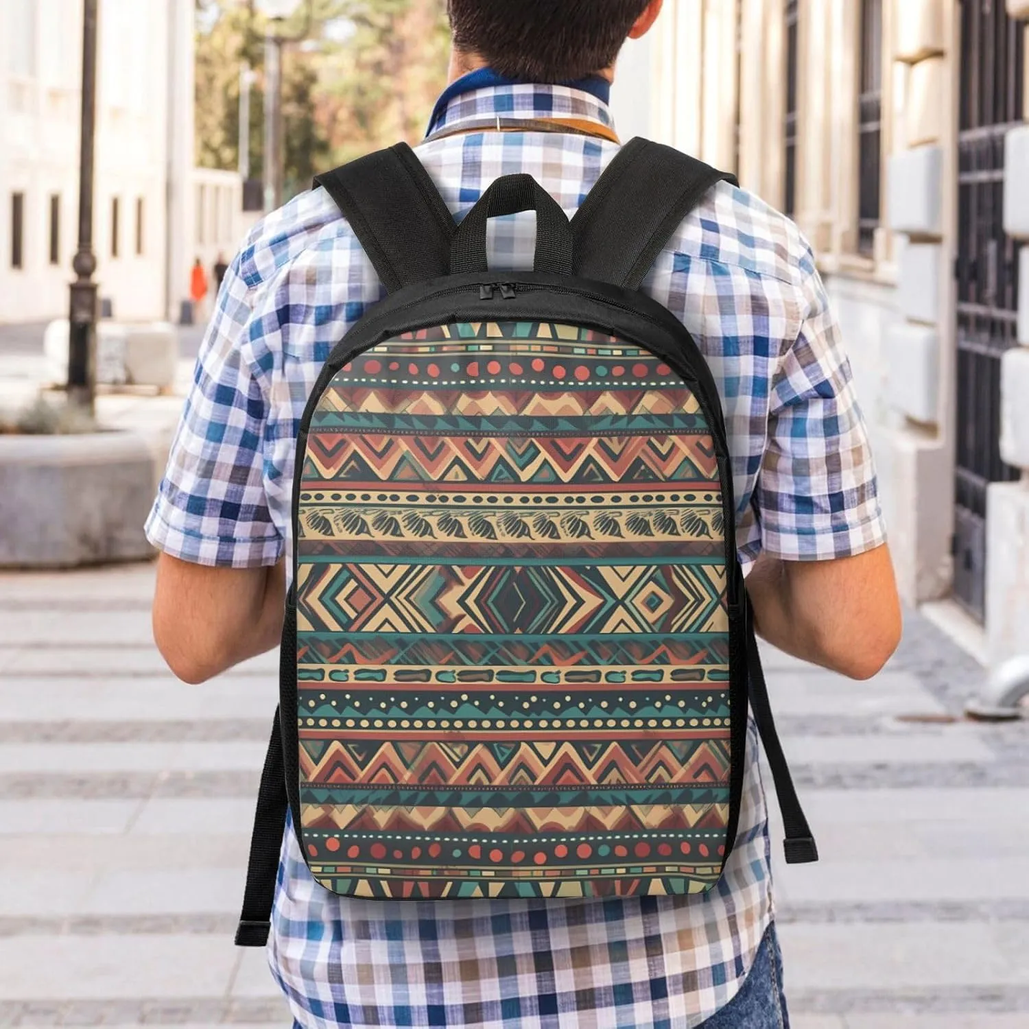 Backpack for Women Men Lightweight Casual Travel Daypack Native American Laptop Backpack Cute Work Bag