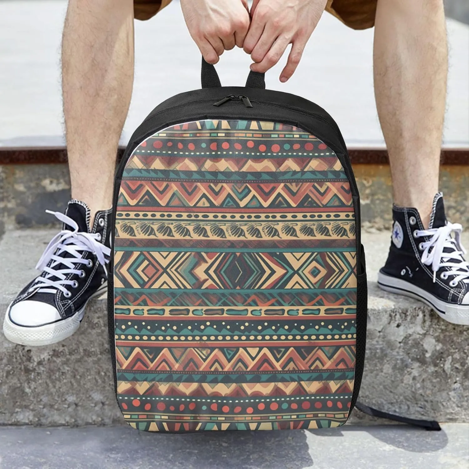 Backpack for Women Men Lightweight Casual Travel Daypack Native American Laptop Backpack Cute Work Bag