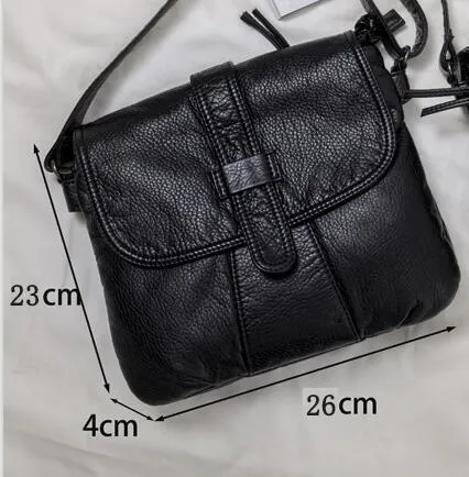 bag leather Soft handbag women's bag bolsa bag shoulder Crossbody Exquisite female casual feminina girl Black Messenger Women High-value