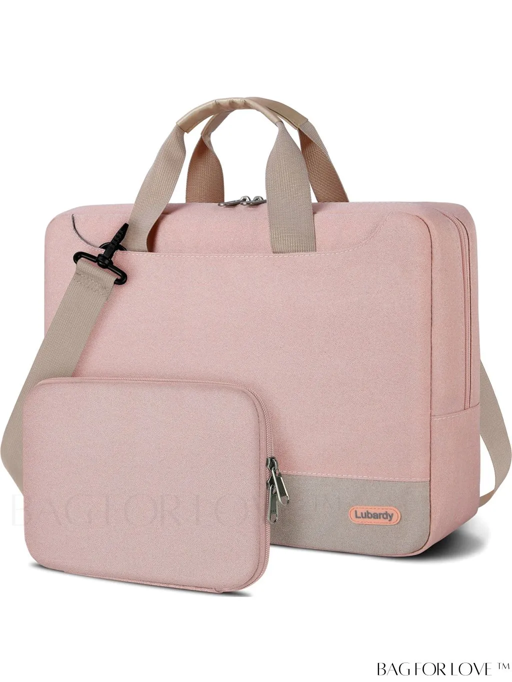 BagForLove - 15.6 Waterproof Laptop Bag with Cable Organizer: Professional Briefcase for Business & College Use