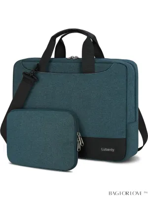 BagForLove - 15.6 Waterproof Laptop Bag with Cable Organizer: Professional Briefcase for Business & College Use
