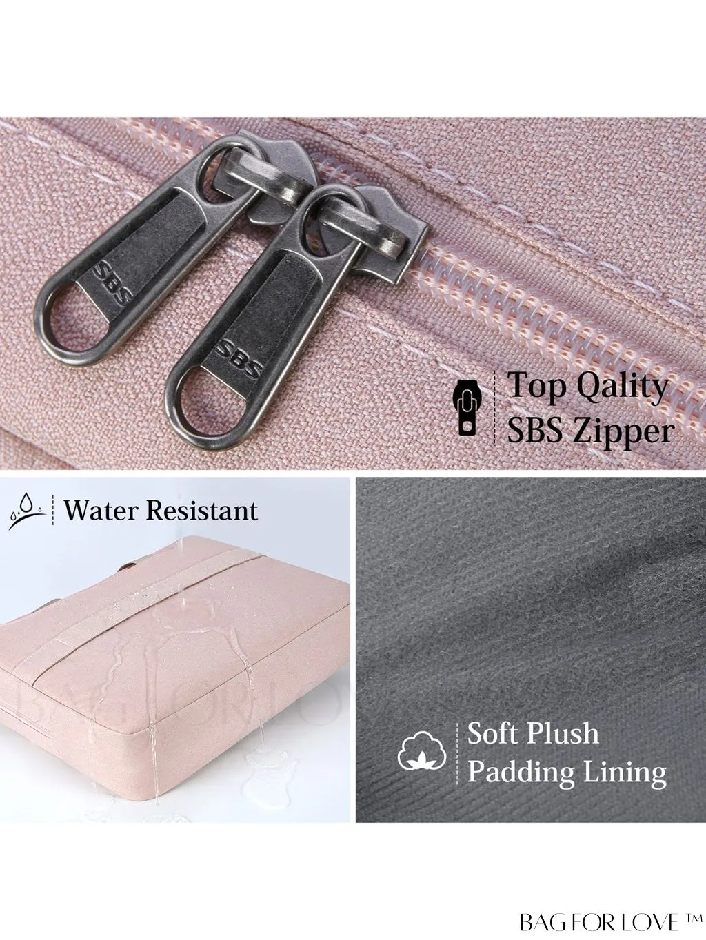 BagForLove - 15.6 Waterproof Laptop Bag with Cable Organizer: Professional Briefcase for Business & College Use