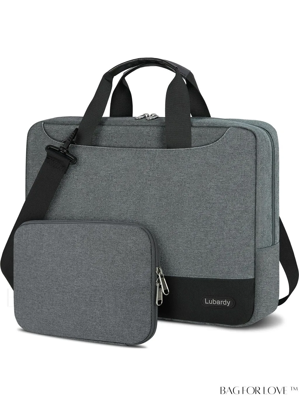 BagForLove - 15.6 Waterproof Laptop Bag with Cable Organizer: Professional Briefcase for Business & College Use
