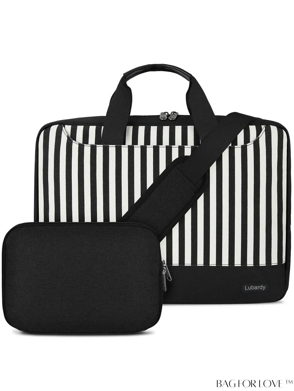 BagForLove - 15.6 Waterproof Laptop Bag with Cable Organizer: Professional Briefcase for Business & College Use