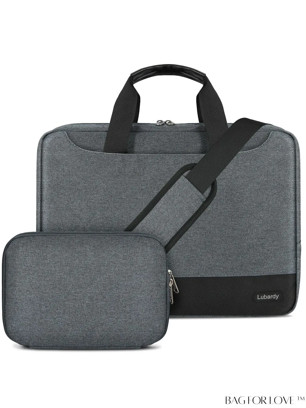 BagForLove - 15.6 Waterproof Laptop Bag with Cable Organizer: Professional Briefcase for Business & College Use