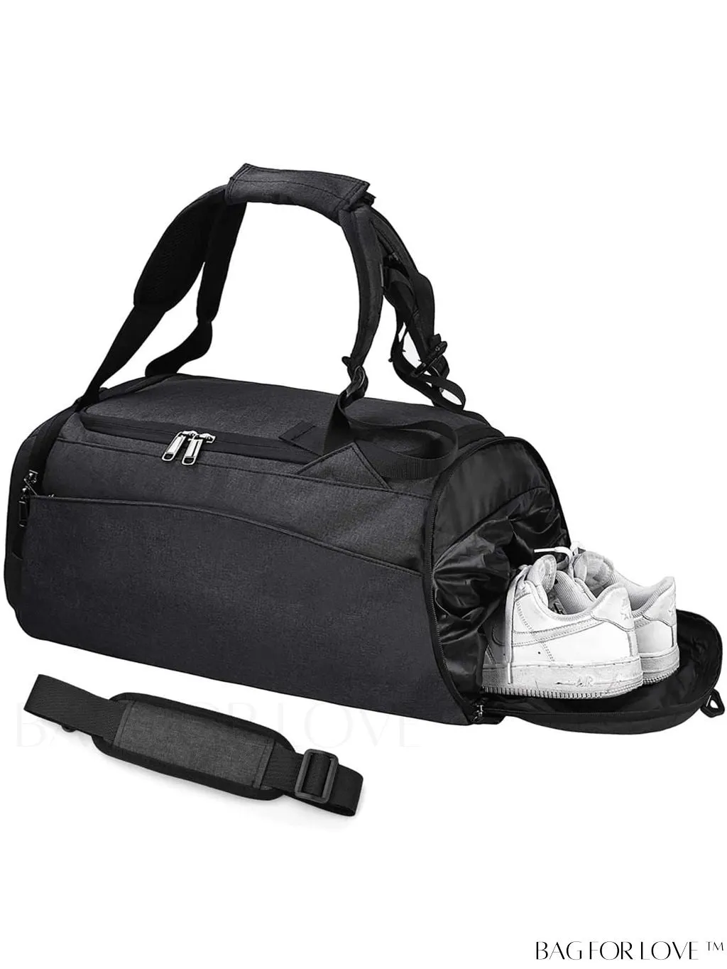 BagForLove - 40L Waterproof Gym Duffle Bag with Shoe Compartment - Ideal Travel Weekender Bag for Men and Women