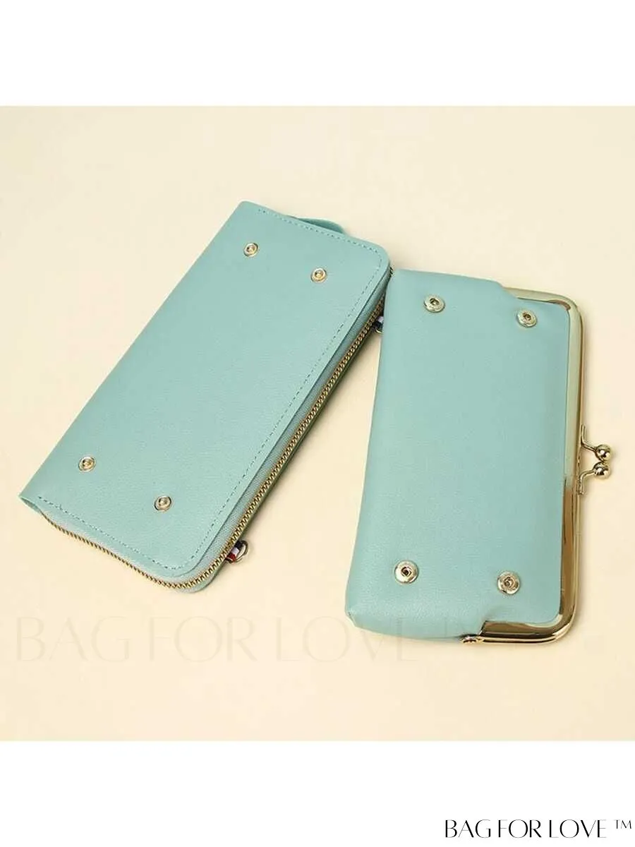 BagForLove - Adjustable Shoulder Strap Womens Phone Wallet with Stylish Letter Print