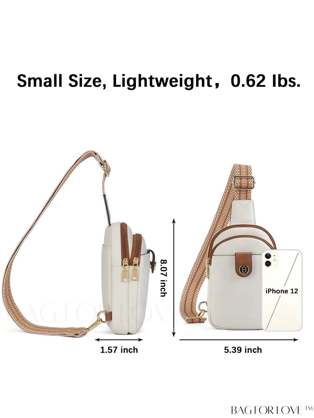 BagForLove - BOSTANTEN Womens Leather Crossbody Sling Bag - Stylish Travel Chest Purse