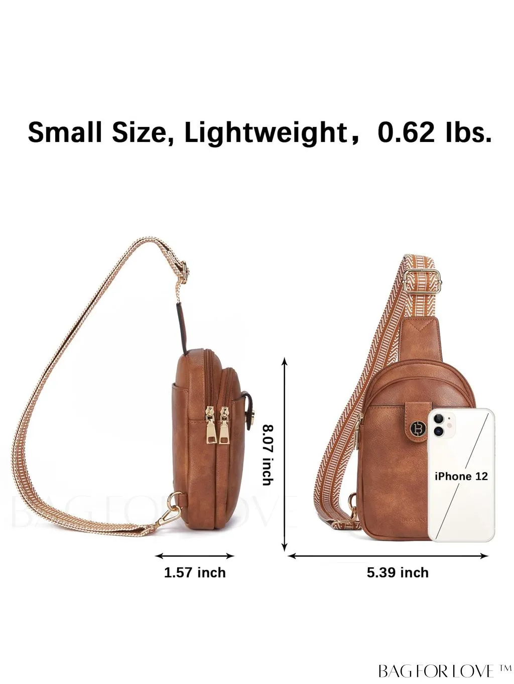BagForLove - BOSTANTEN Womens Leather Crossbody Sling Bag - Stylish Travel Chest Purse