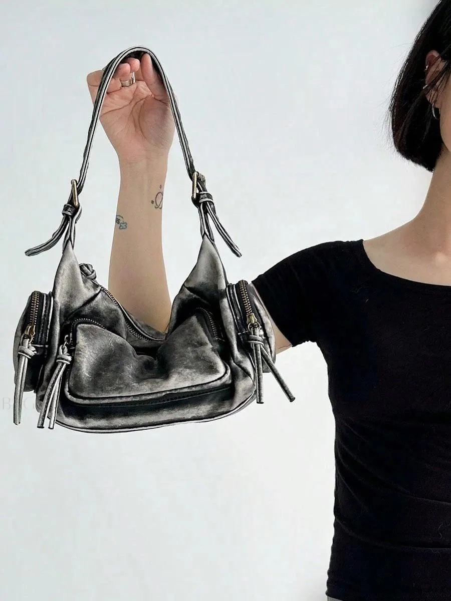 BagForLove - Chic Miu Style Distressed Leather Handbag for Women
